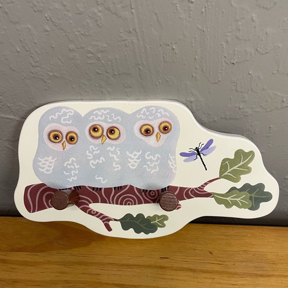 IKEA Vandring Owl Dragonfly Two Hooks Wall Hanger